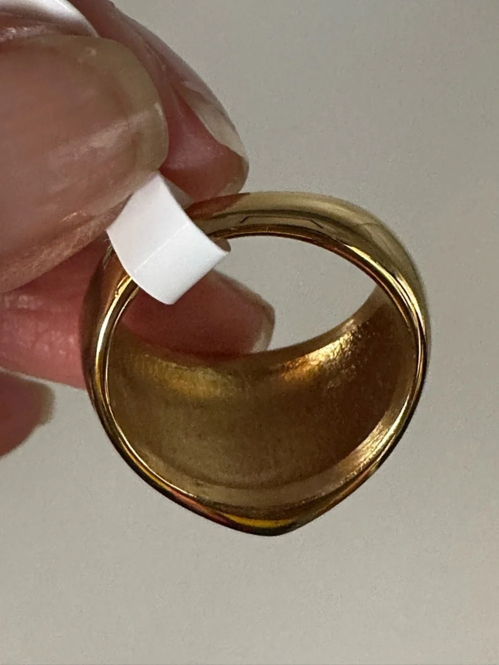 Bold Chunky Goldtone Statement Size 8 Men Women Unisex Casual Ring